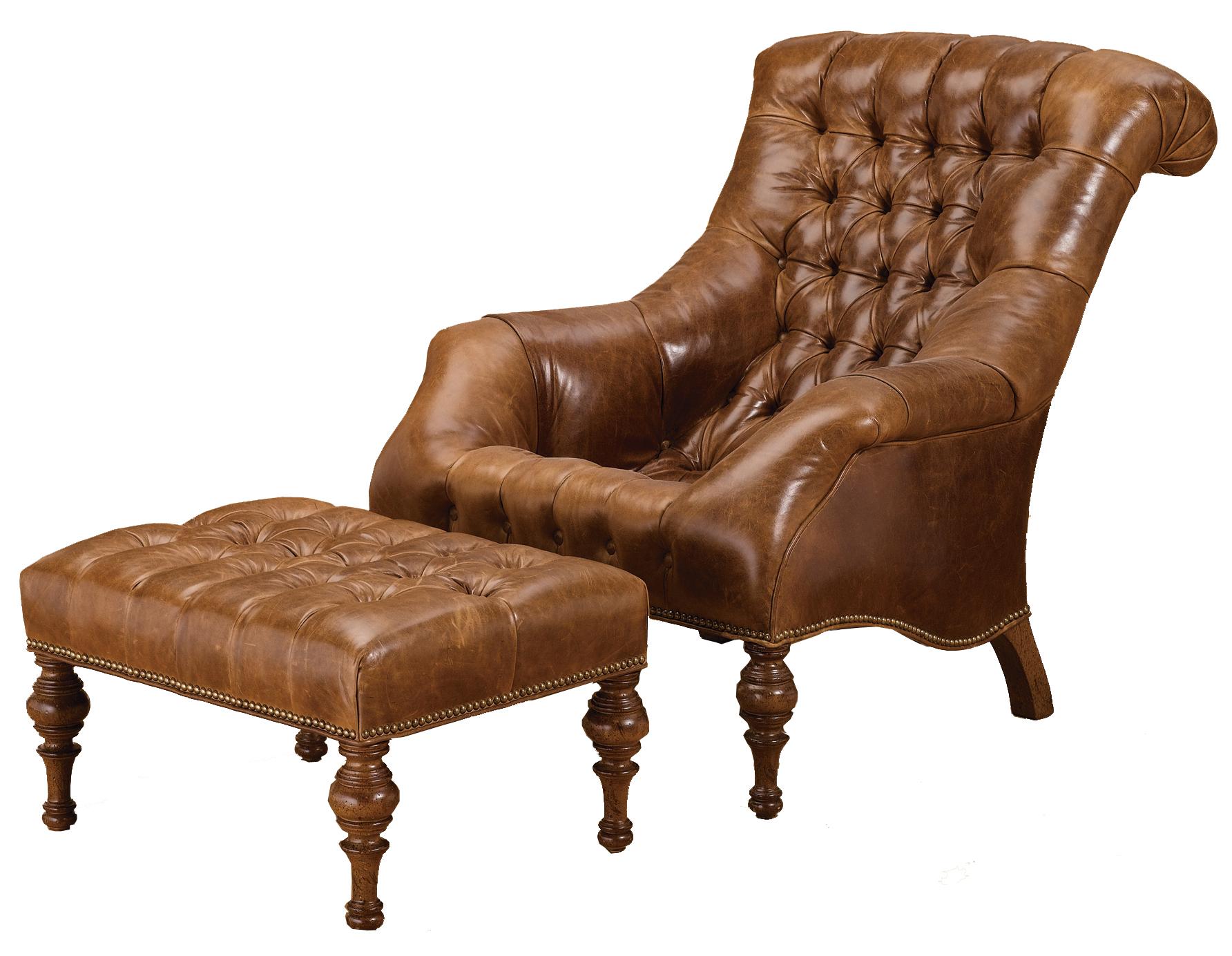 Upholstered club sales chair and ottoman
